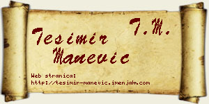 Tešimir Manević vizit kartica